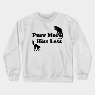 Lispe Cats Purr More Hiss Less Crewneck Sweatshirt